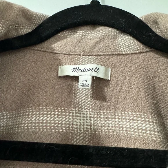 Madewell Flannel Kentwood Oversized Shirt-Jacket in Windowpane - Picture 8 of 9